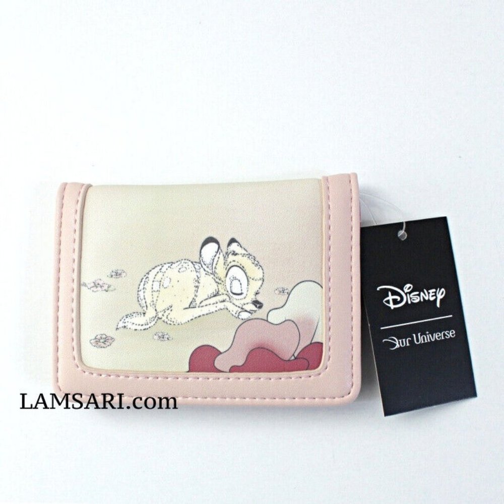 Bambi Sleeping with Petals Small Wallet
